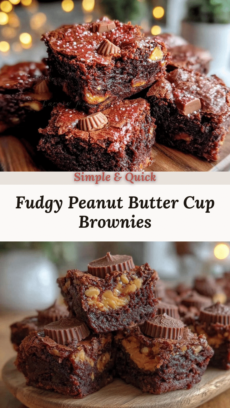 fudgy peanut butter cup brownies recipe
