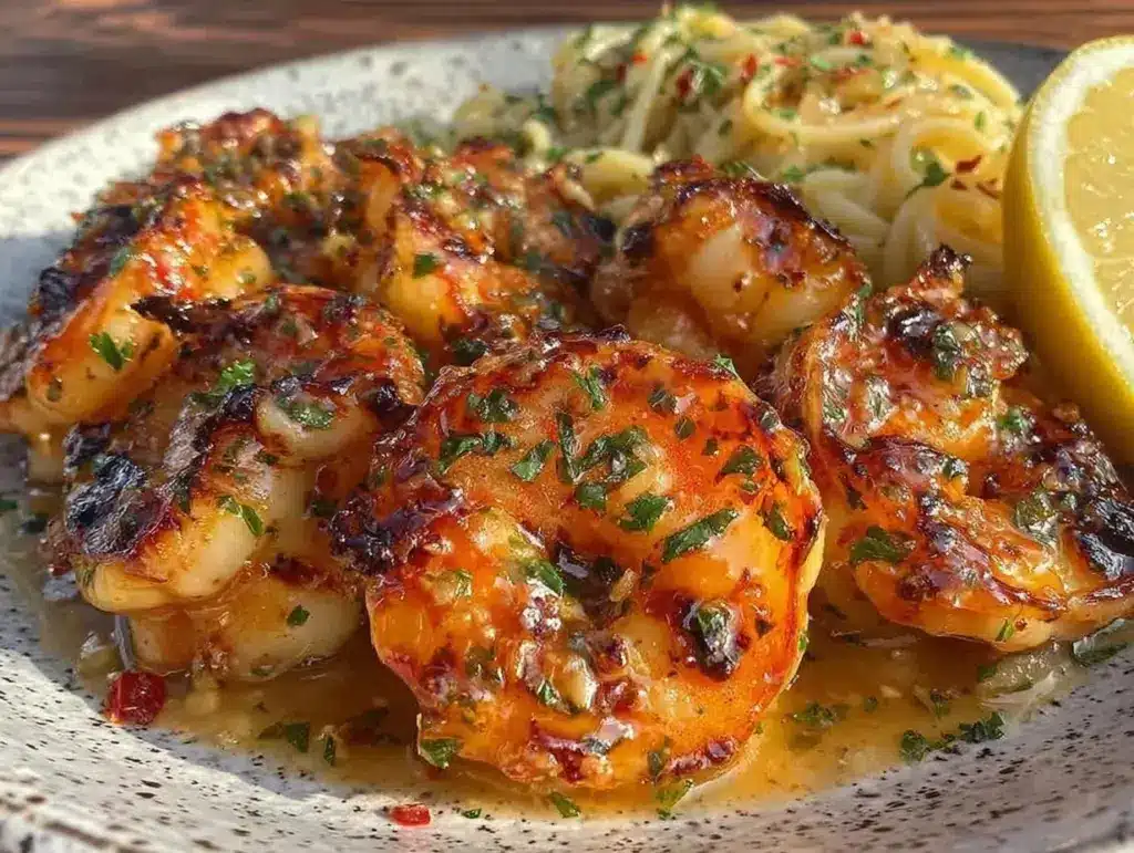 garlic butter shrimp scampi - featured image