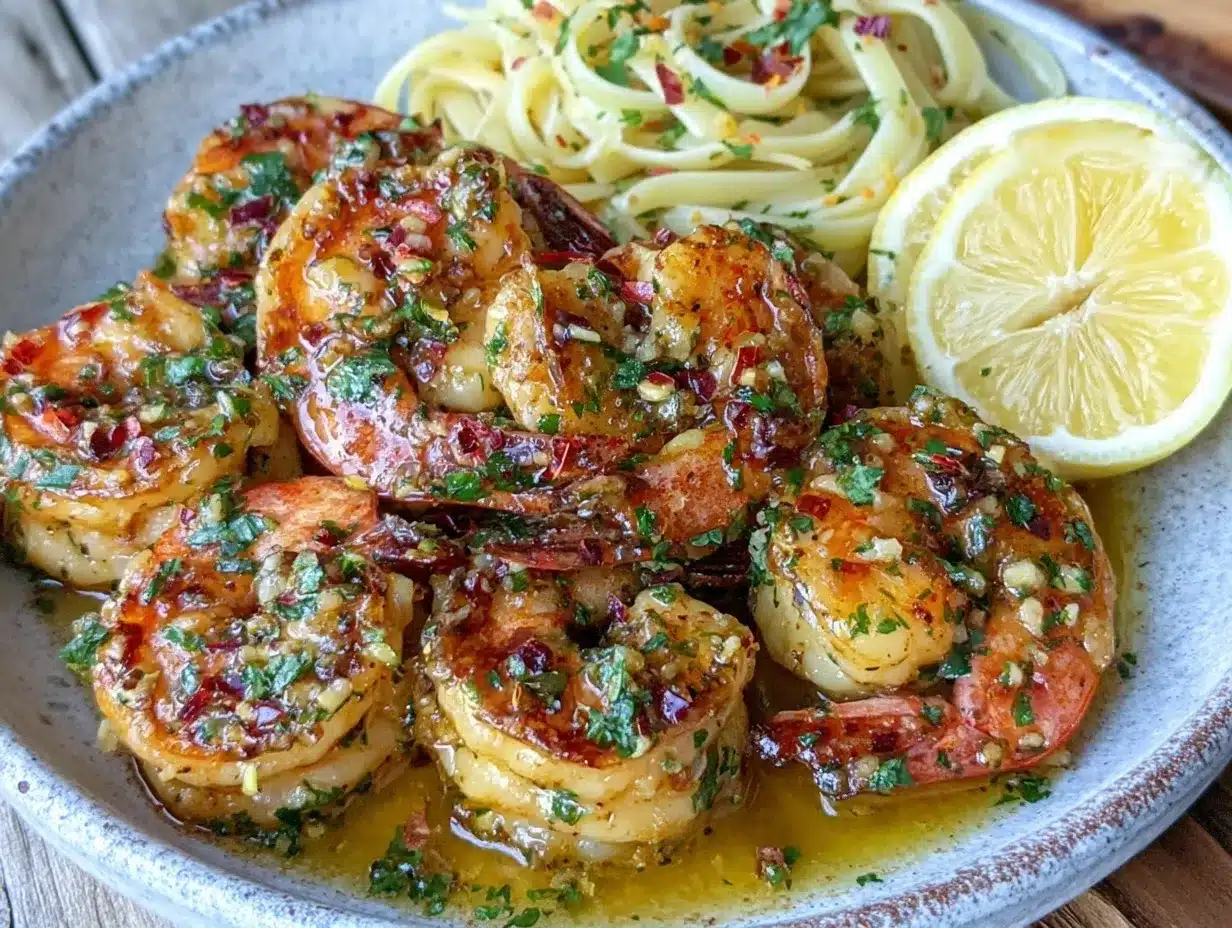 garlic butter shrimp scampi preparation steps