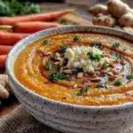 healthy ginger carrot soup - featured image