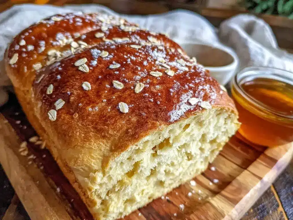 honey oat bread - featured image