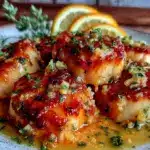 lemon garlic butter scallops - featured image