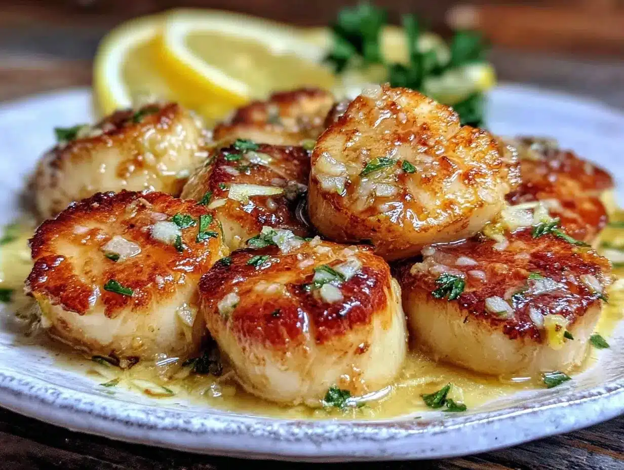 lemon garlic butter scallops preparation steps