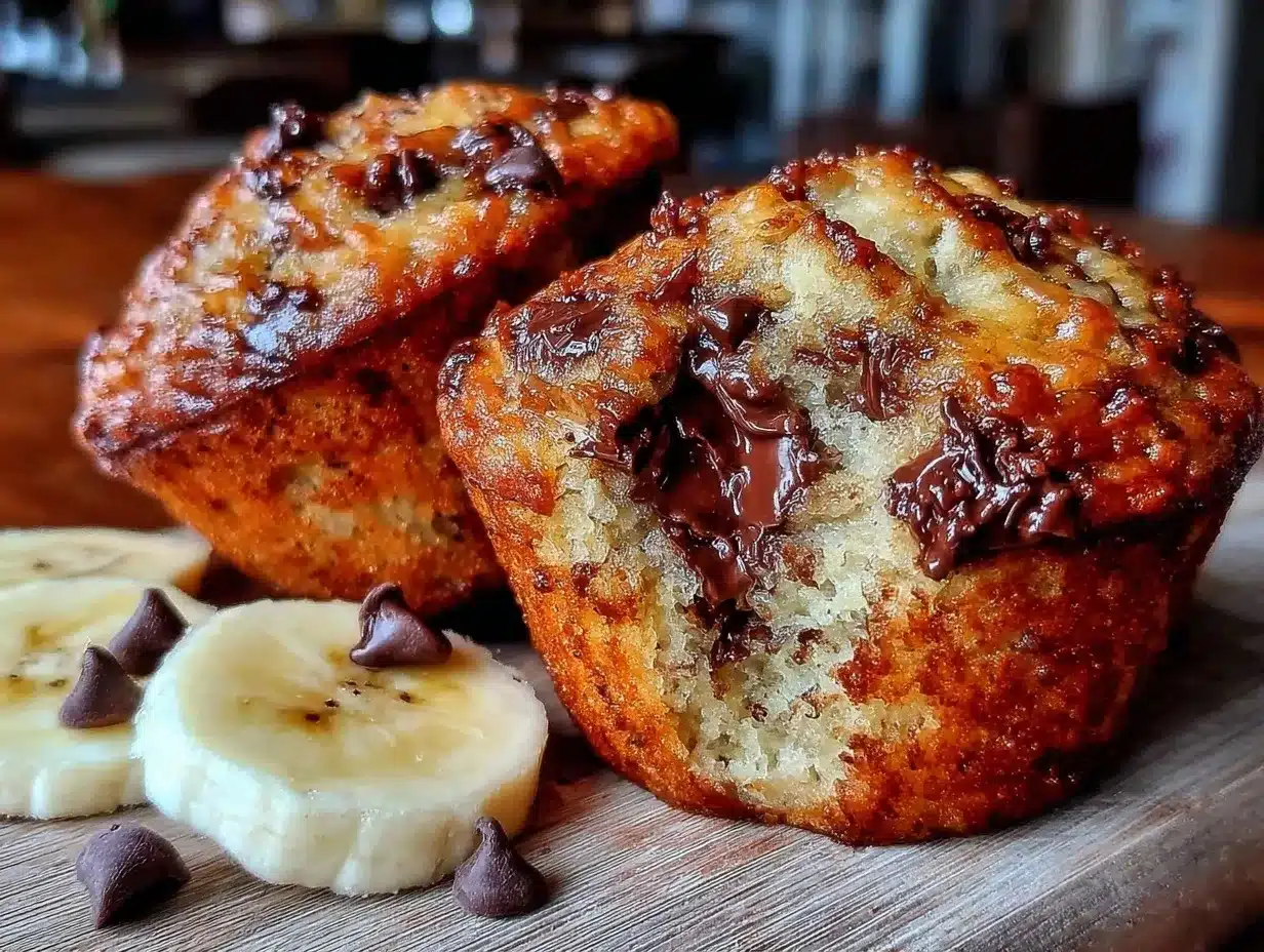 moist chocolate chip banana muffins preparation steps