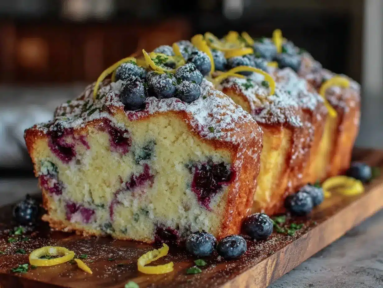 moist lemon blueberry pound cake preparation steps
