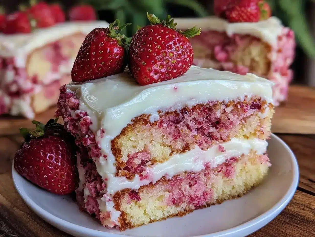 moist strawberry layer cake preparation steps