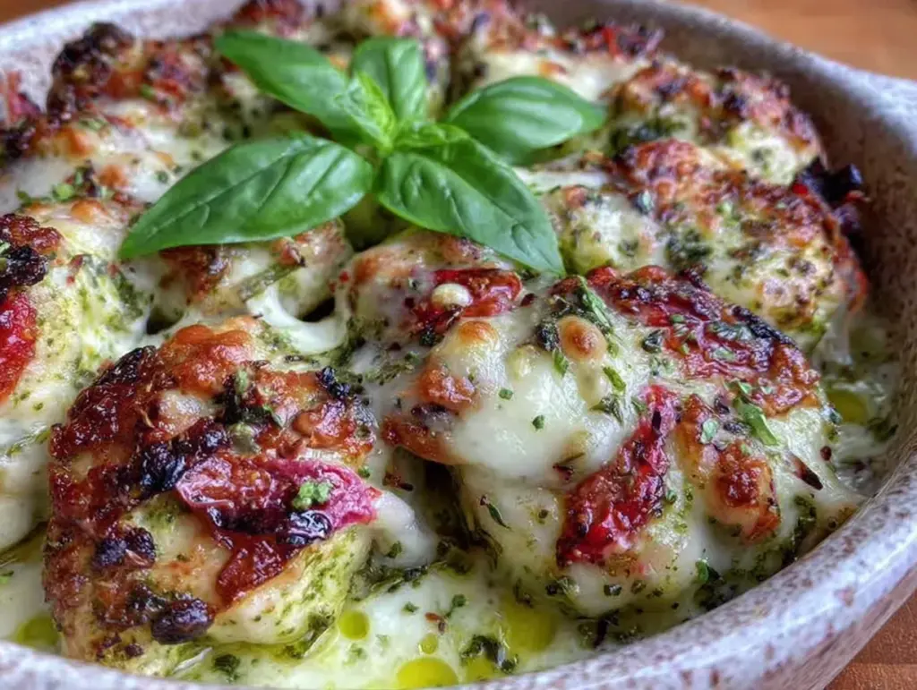pesto chicken bake - featured image