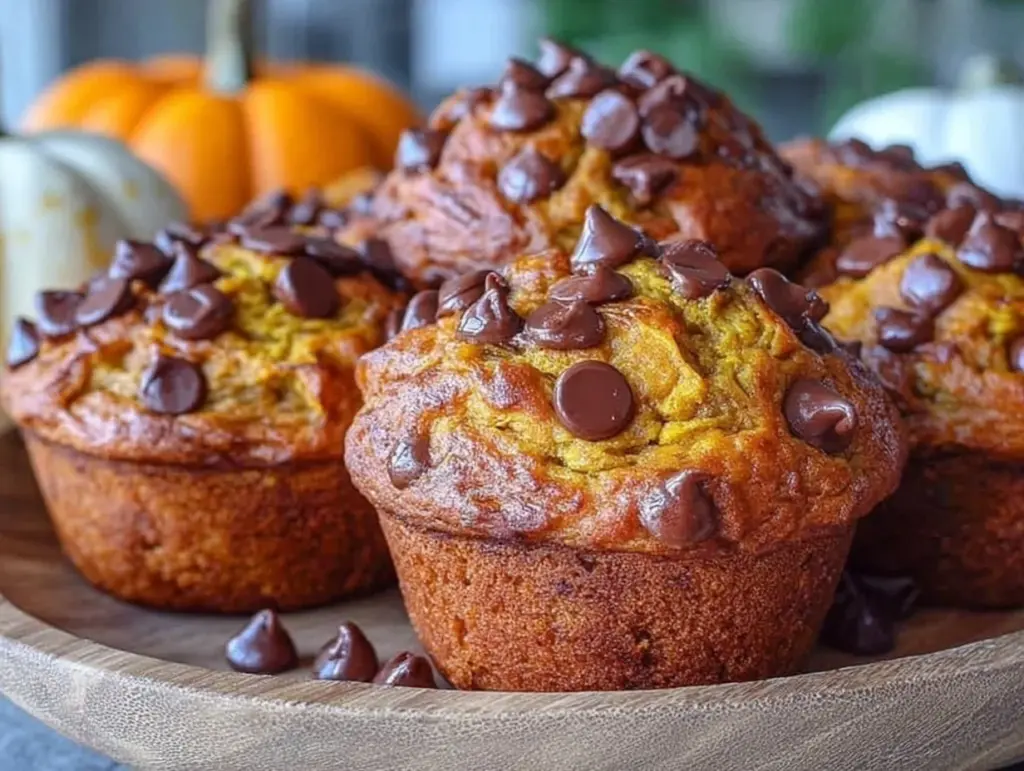 pumpkin chocolate chip muffins - featured image