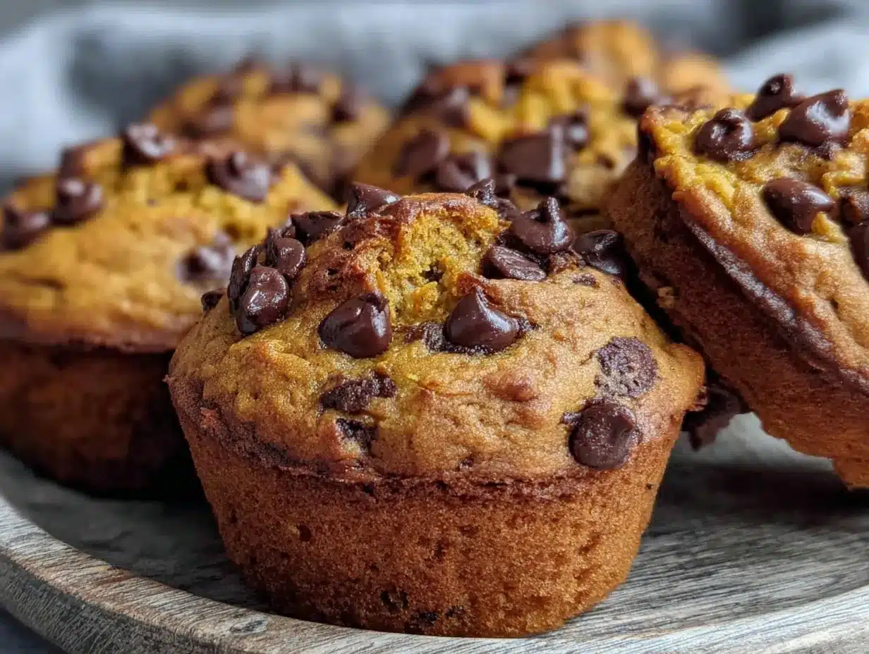 pumpkin chocolate chip muffins preparation steps