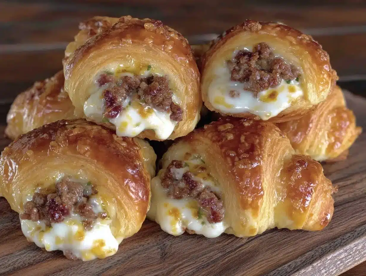 sausage cream cheese crescent rolls preparation steps