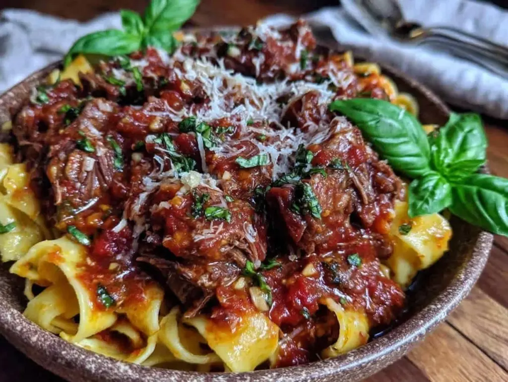 slow cooker beef ragu - featured image
