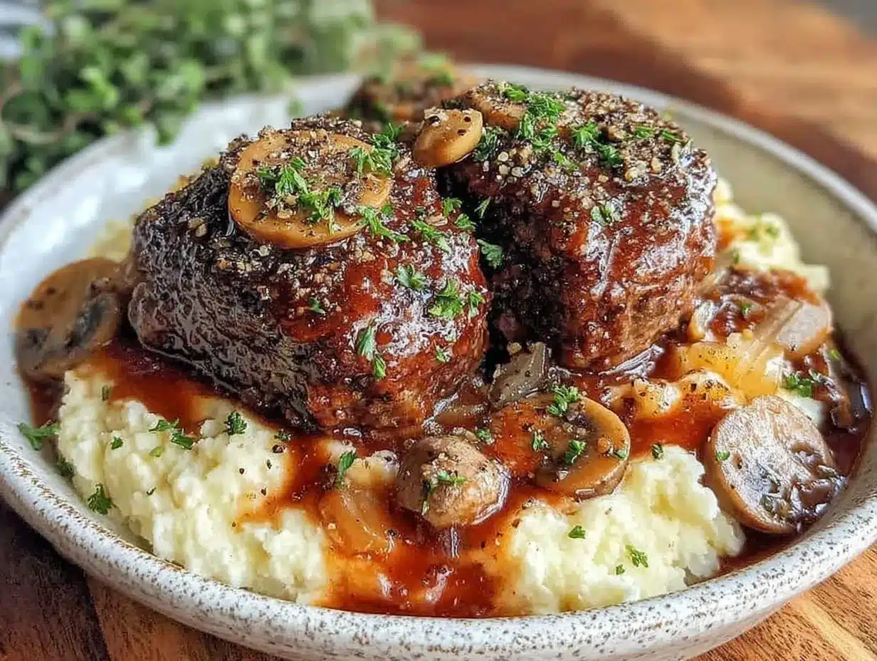 slow cooker salisbury steak preparation steps