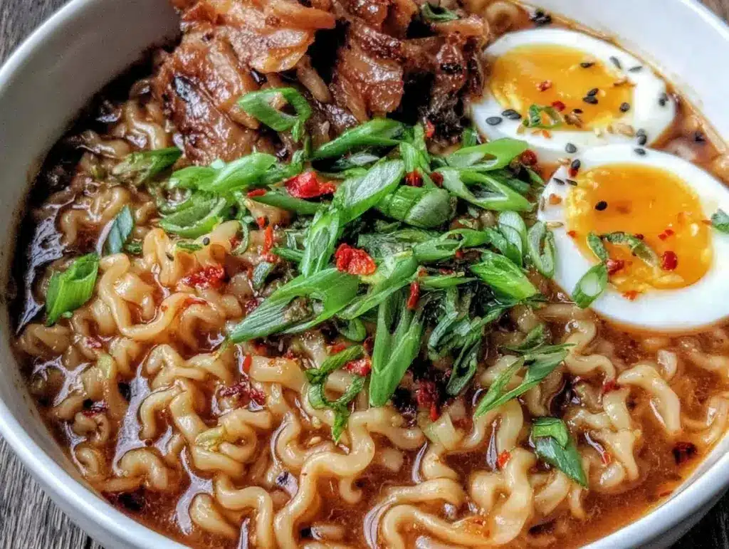 spicy Korean ramen pork belly - featured image
