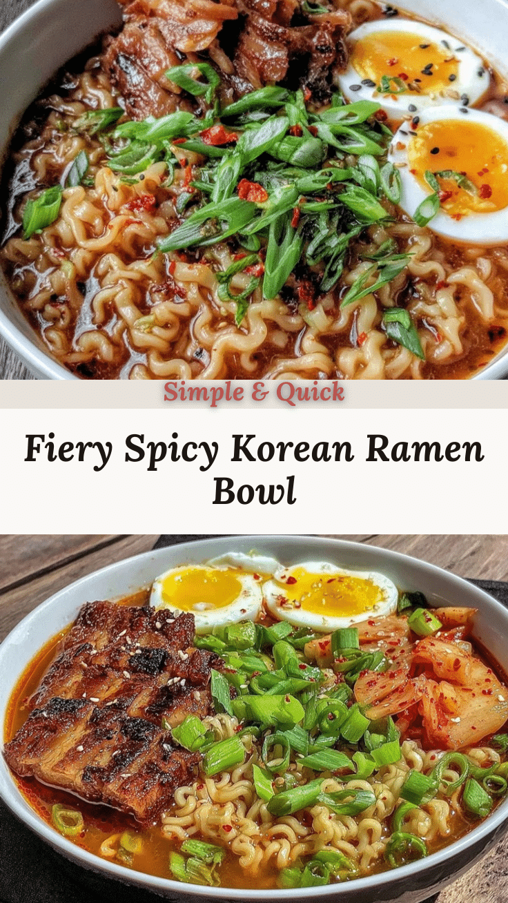 spicy Korean ramen pork belly recipe