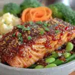 teriyaki salmon bowls - featured image
