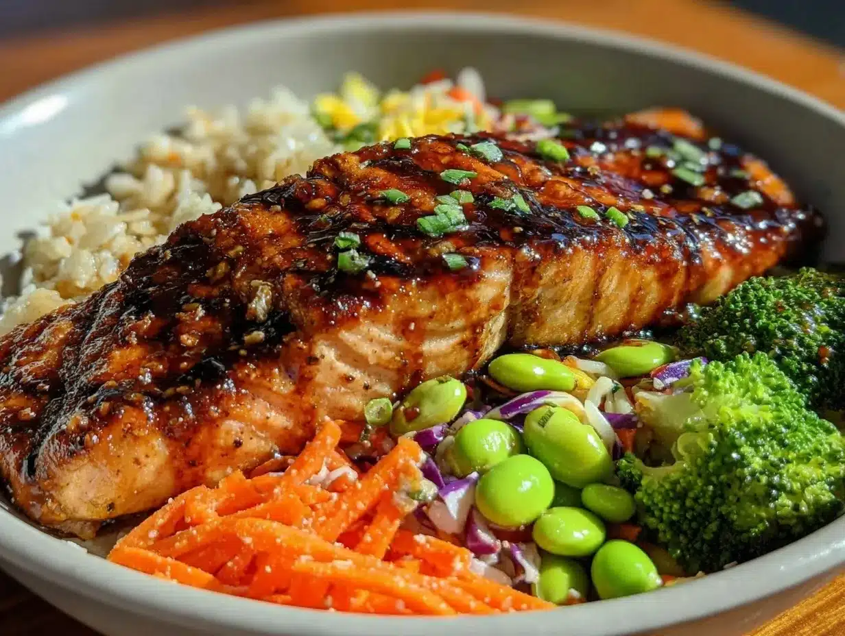 teriyaki salmon bowls preparation steps