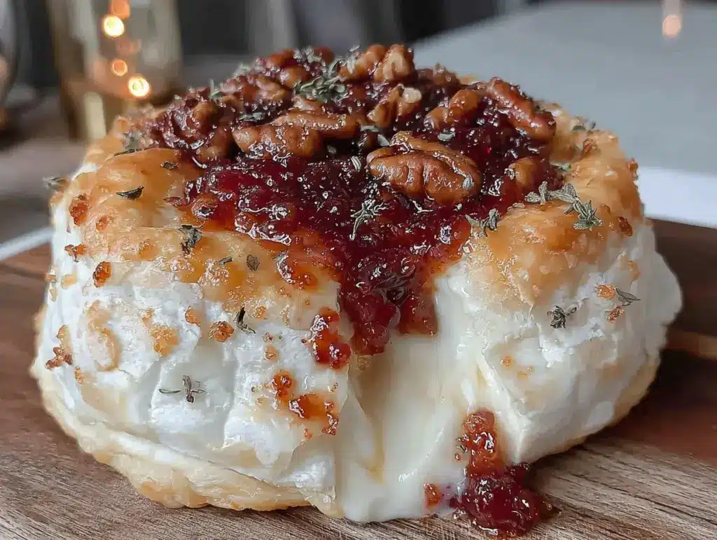 baked brie in puff pastry - featured image