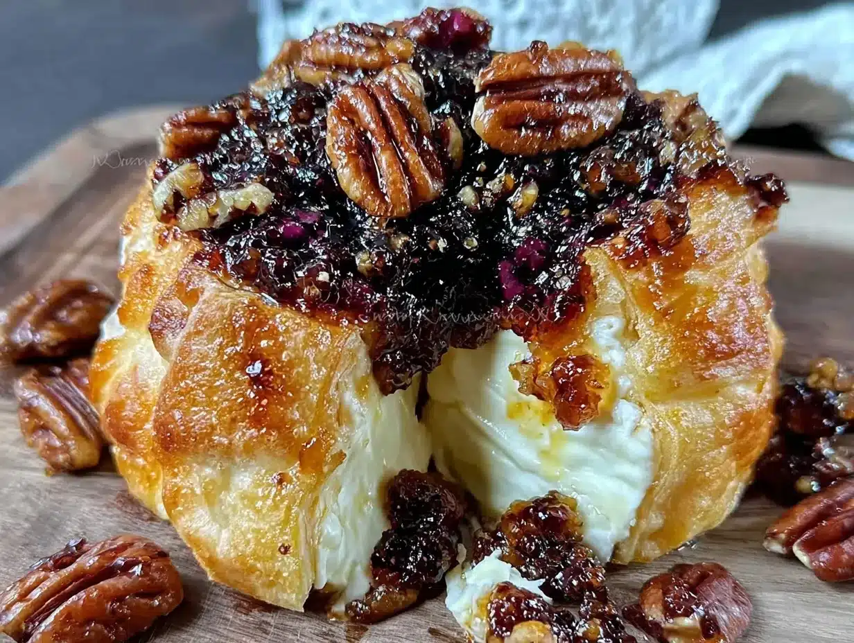 baked brie in puff pastry preparation steps