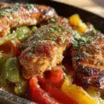 blackstone griddle chicken fajitas - featured image