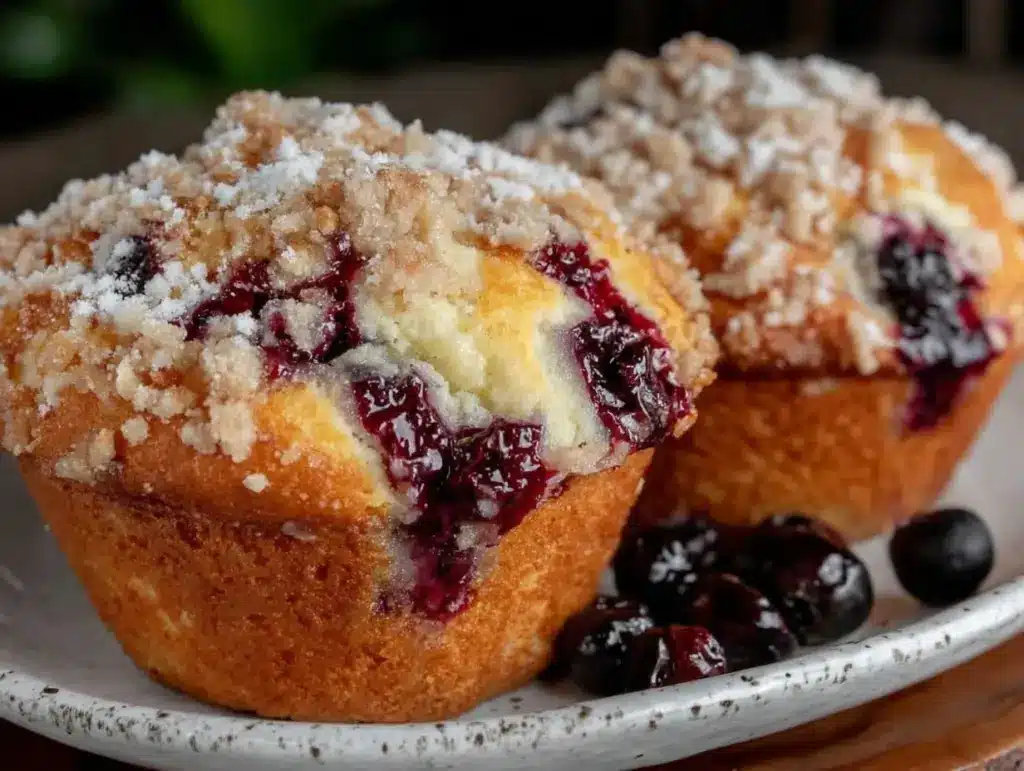 blueberry streusel muffins - featured image
