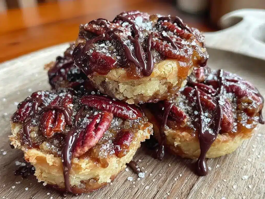 bourbon pecan pie bites - featured image