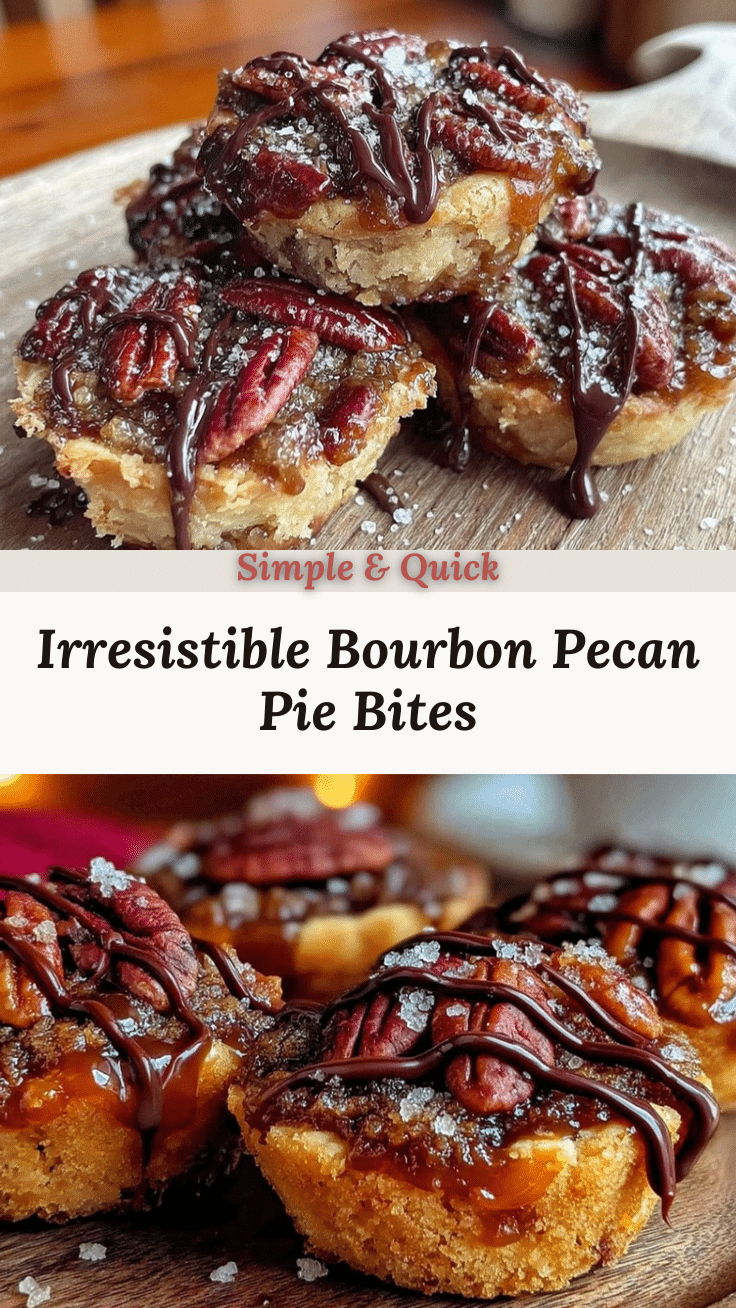 bourbon pecan pie bites recipe
