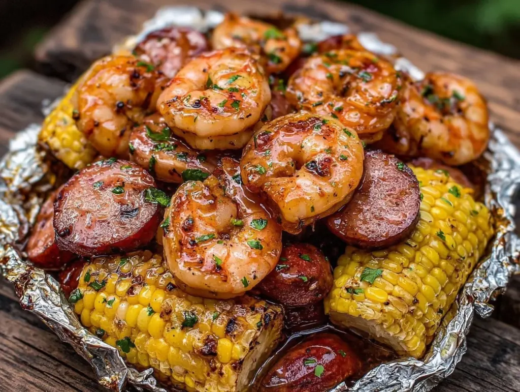 campfire foil packet shrimp boil - featured image