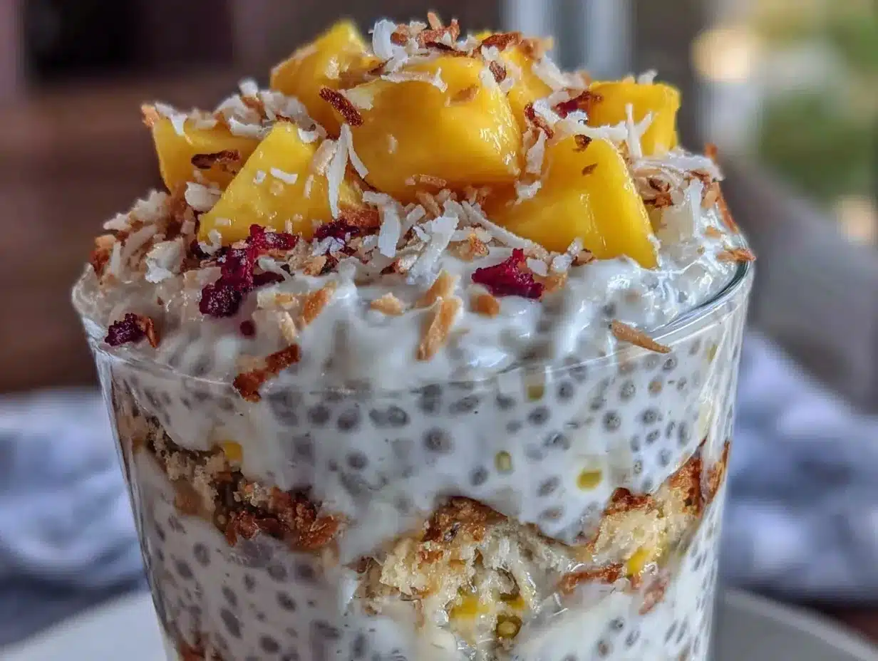 chia seed pudding parfait preparation steps