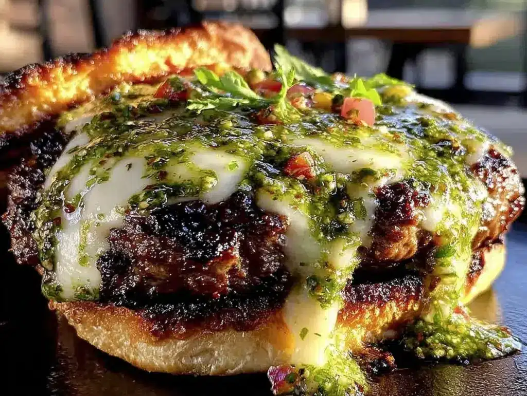 chimichurri smash burgers - featured image