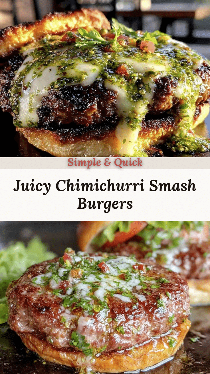 chimichurri smash burgers recipe
