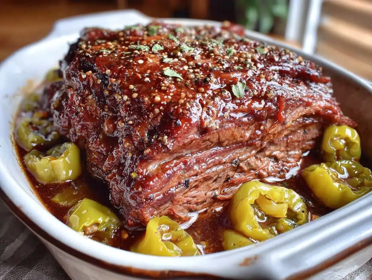 Cozy Crockpot Mississippi Pot Roast preparation steps