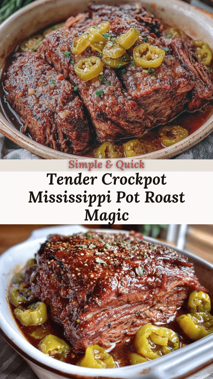 Cozy Crockpot Mississippi Pot Roast recipe
