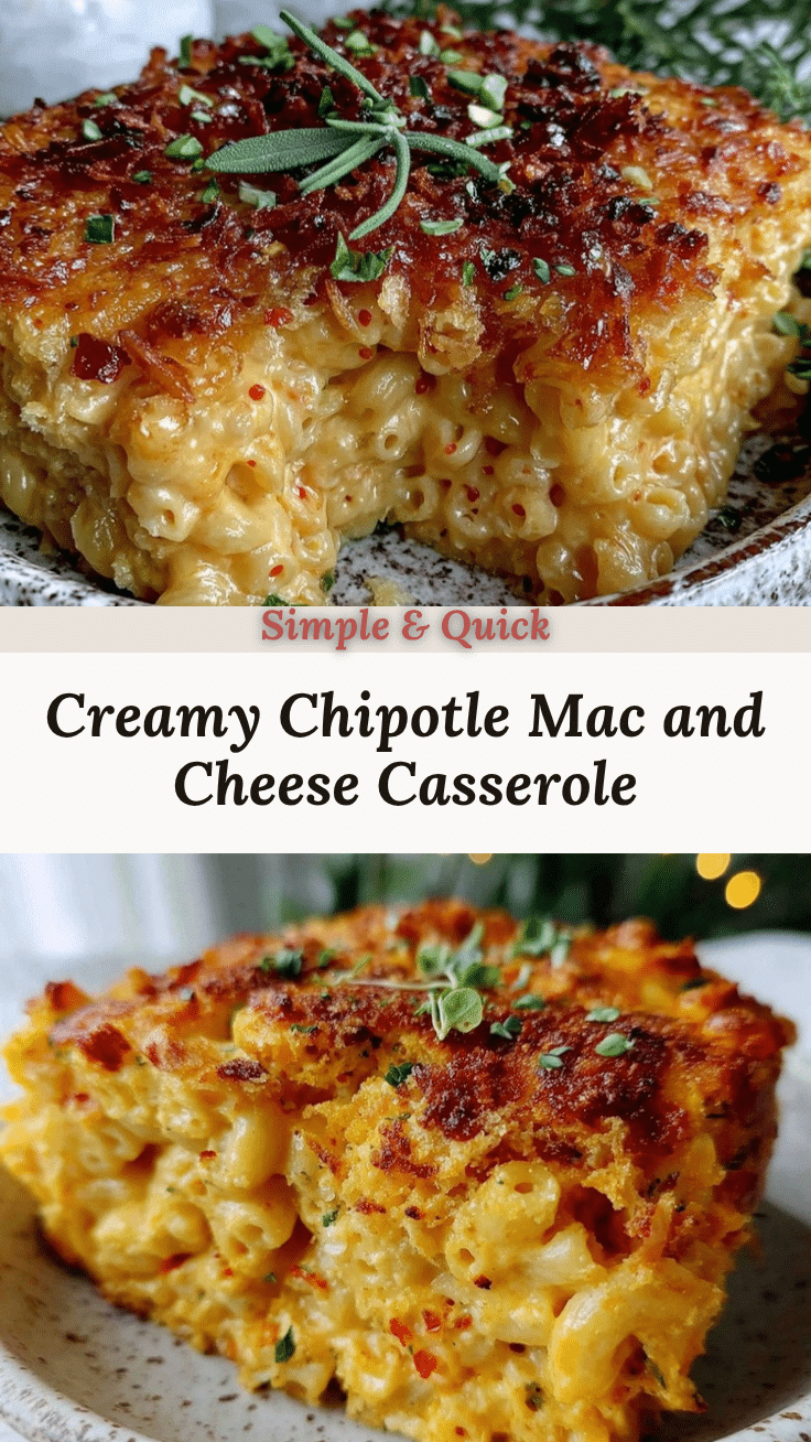 creamy chipotle mac and cheese casserole recipe