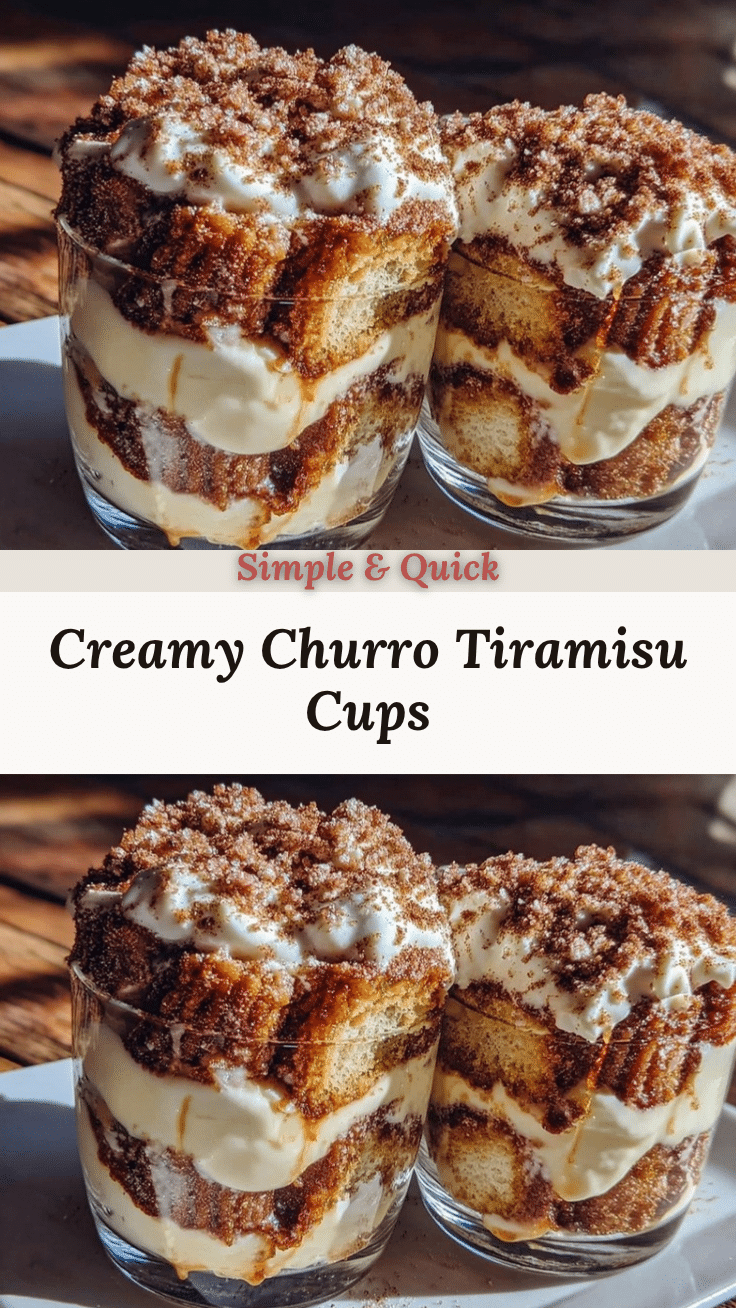 creamy churro tiramisu cups recipe
