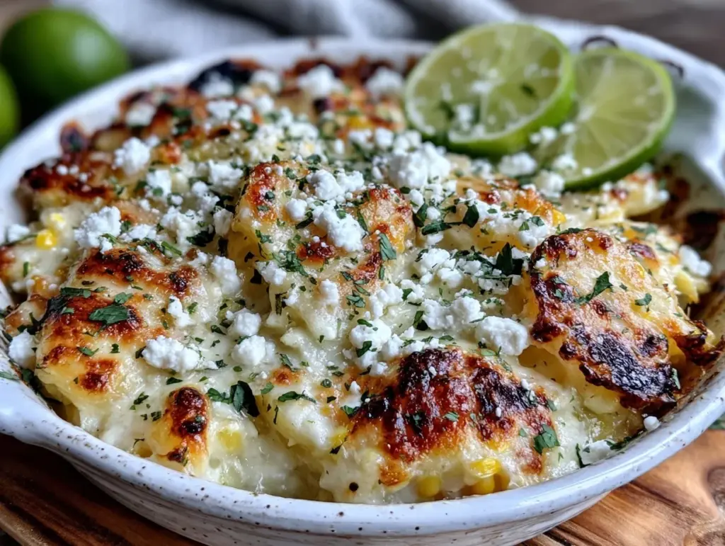 creamy elote scalloped potatoes - featured image