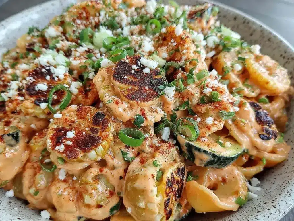 Creamy Elote Street Corn Pasta Salad - featured image