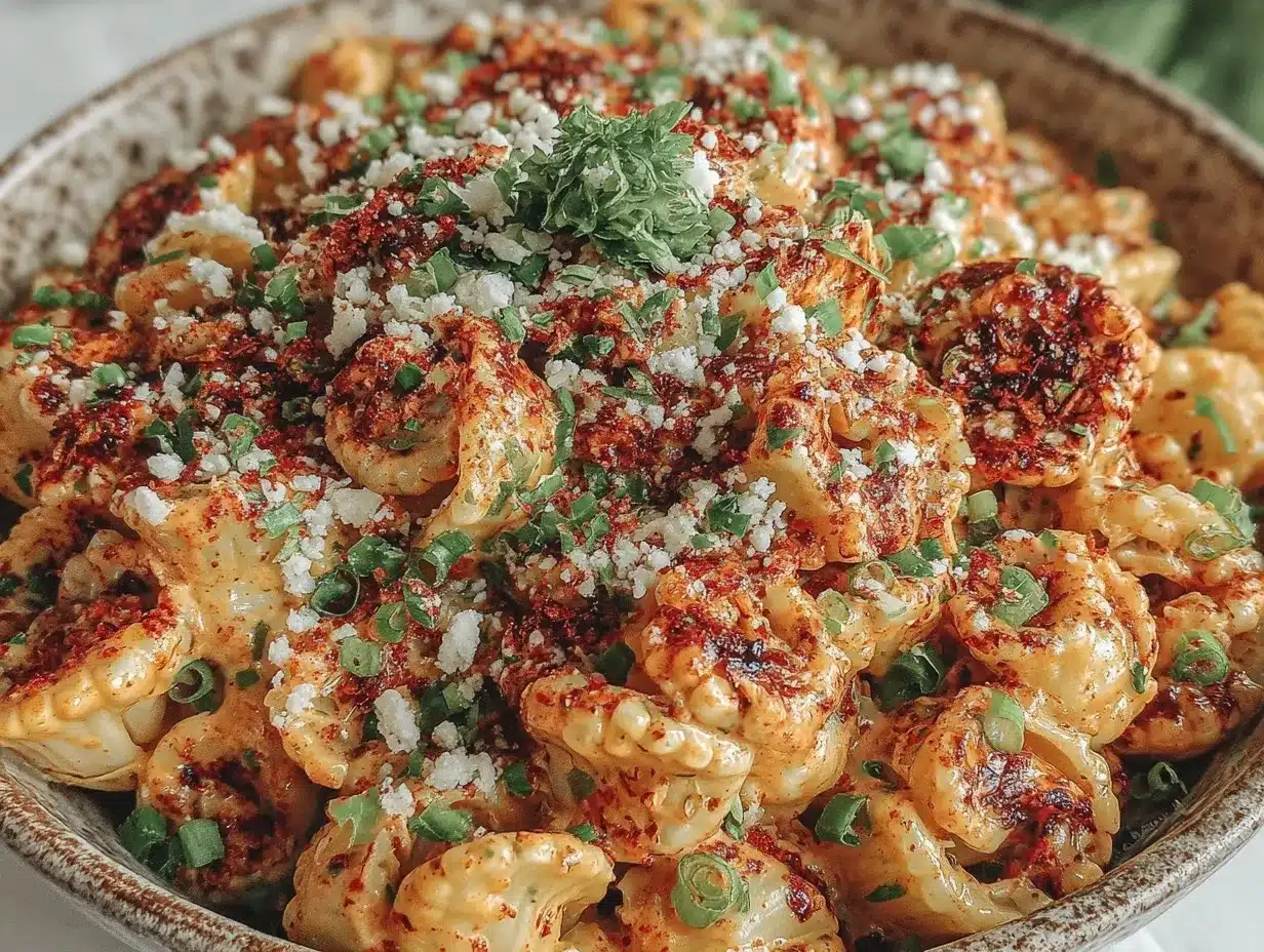 Creamy Elote Street Corn Pasta Salad preparation steps