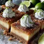 creamy key lime pie bars - featured image