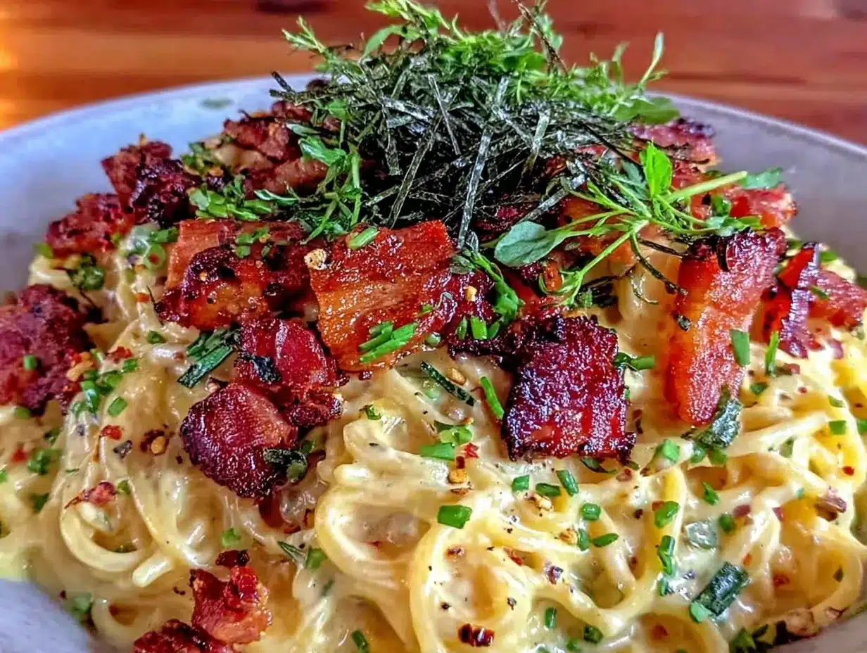 creamy miso carbonara preparation steps