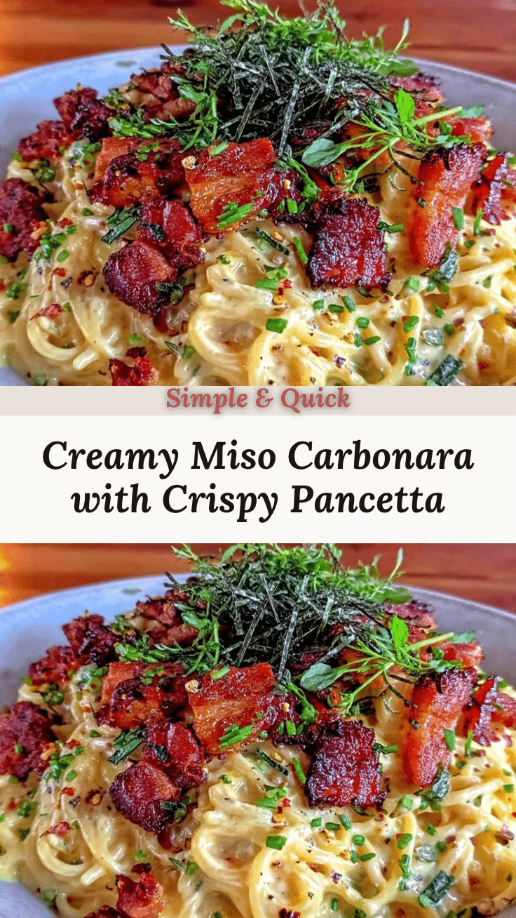 creamy miso carbonara recipe