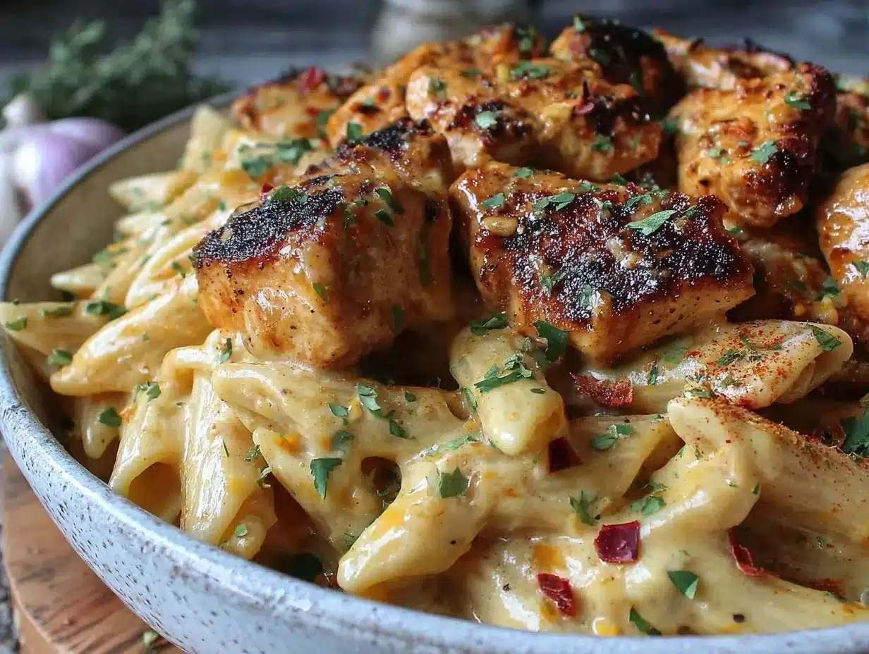Creamy One-Pot Cajun Chicken Alfredo preparation steps