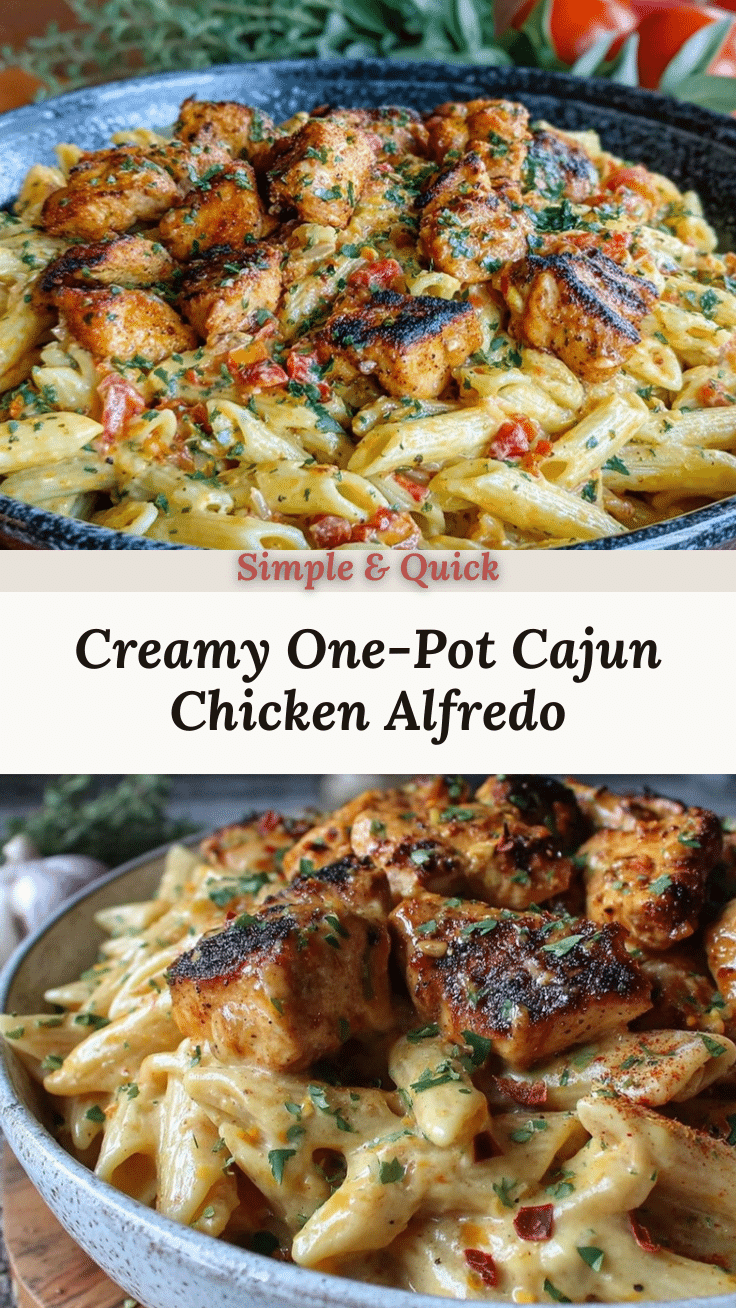 Creamy One-Pot Cajun Chicken Alfredo recipe