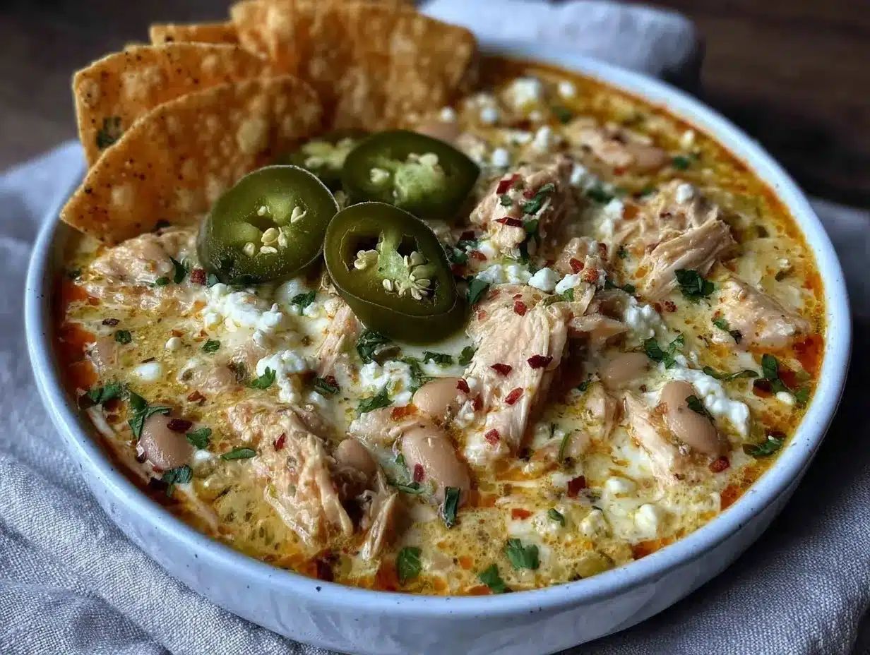 creamy slow cooker white chicken chili preparation steps