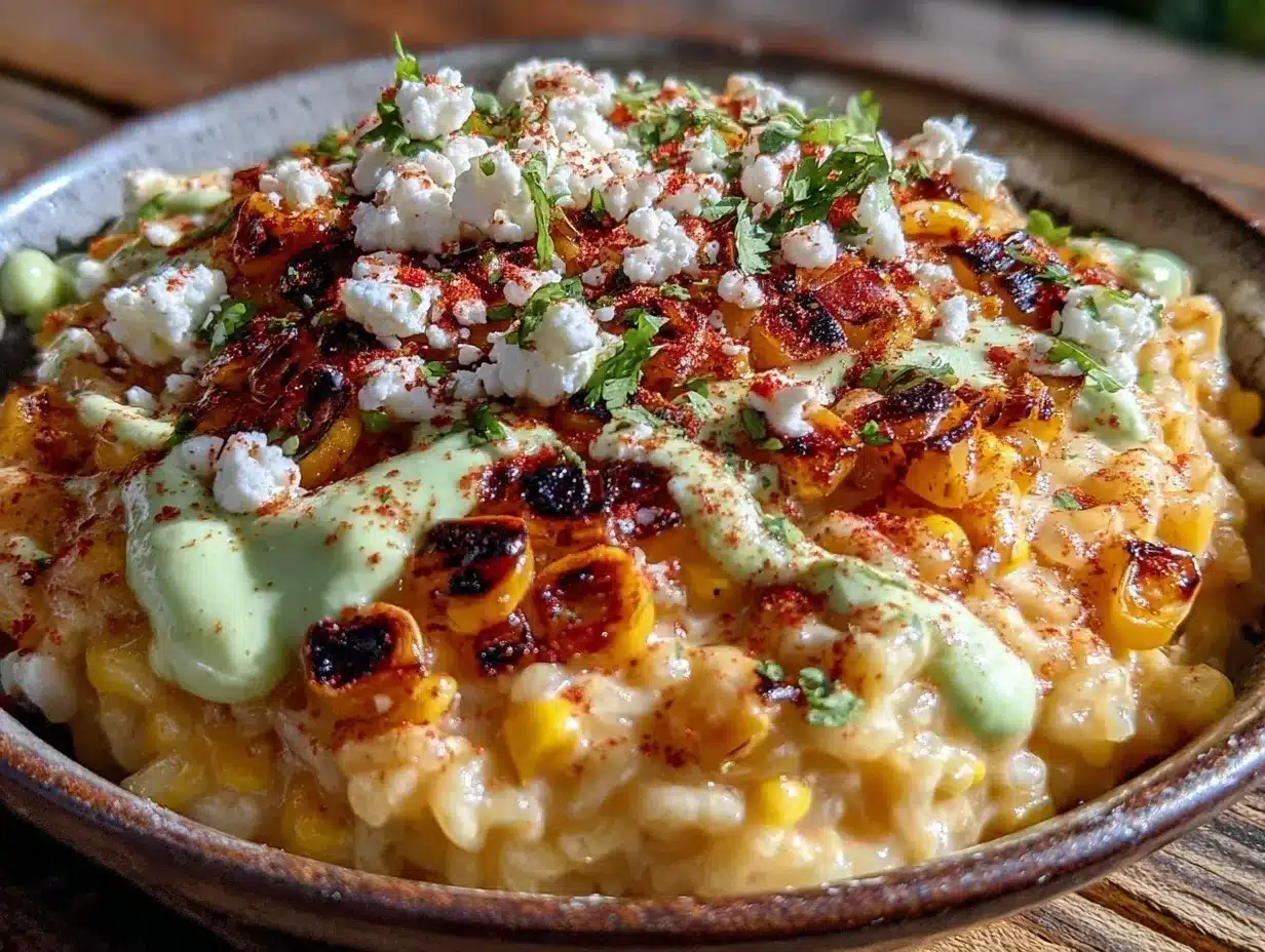 creamy street corn risotto preparation steps