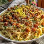 creamy tahini lemon pasta - featured image