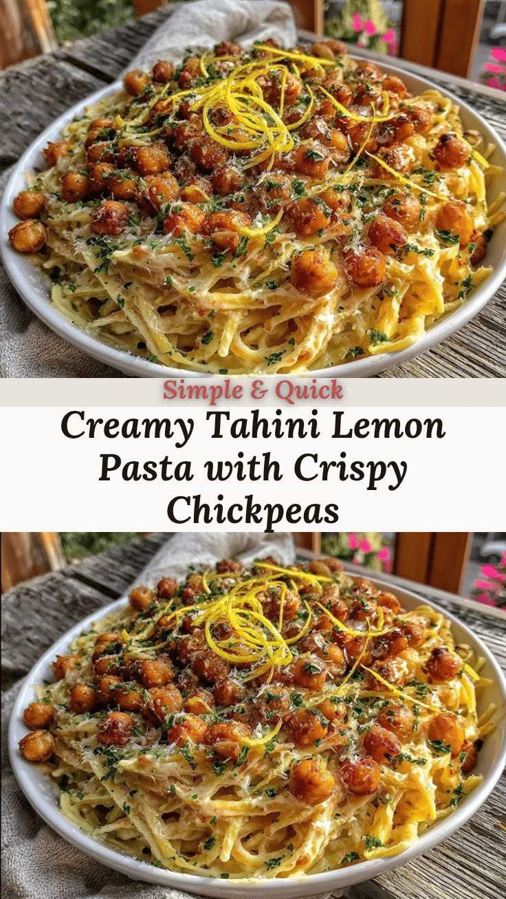 creamy tahini lemon pasta recipe
