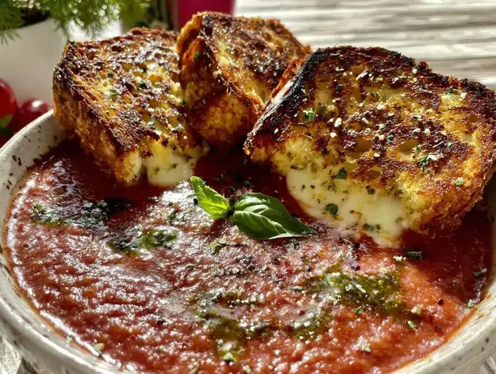 creamy tomato basil soup - featured image