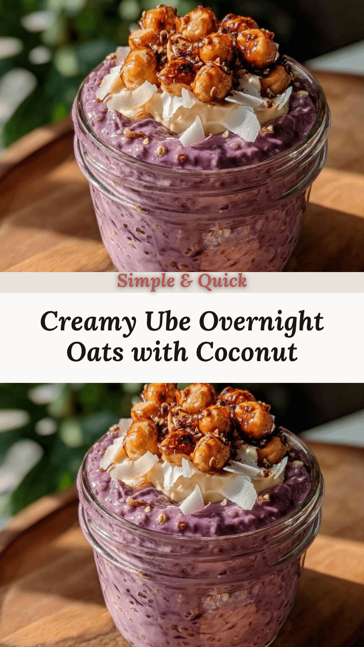 creamy ube overnight oats recipe