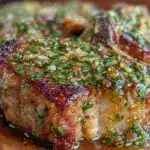 crispy air fryer chimichurri pork chops - featured image
