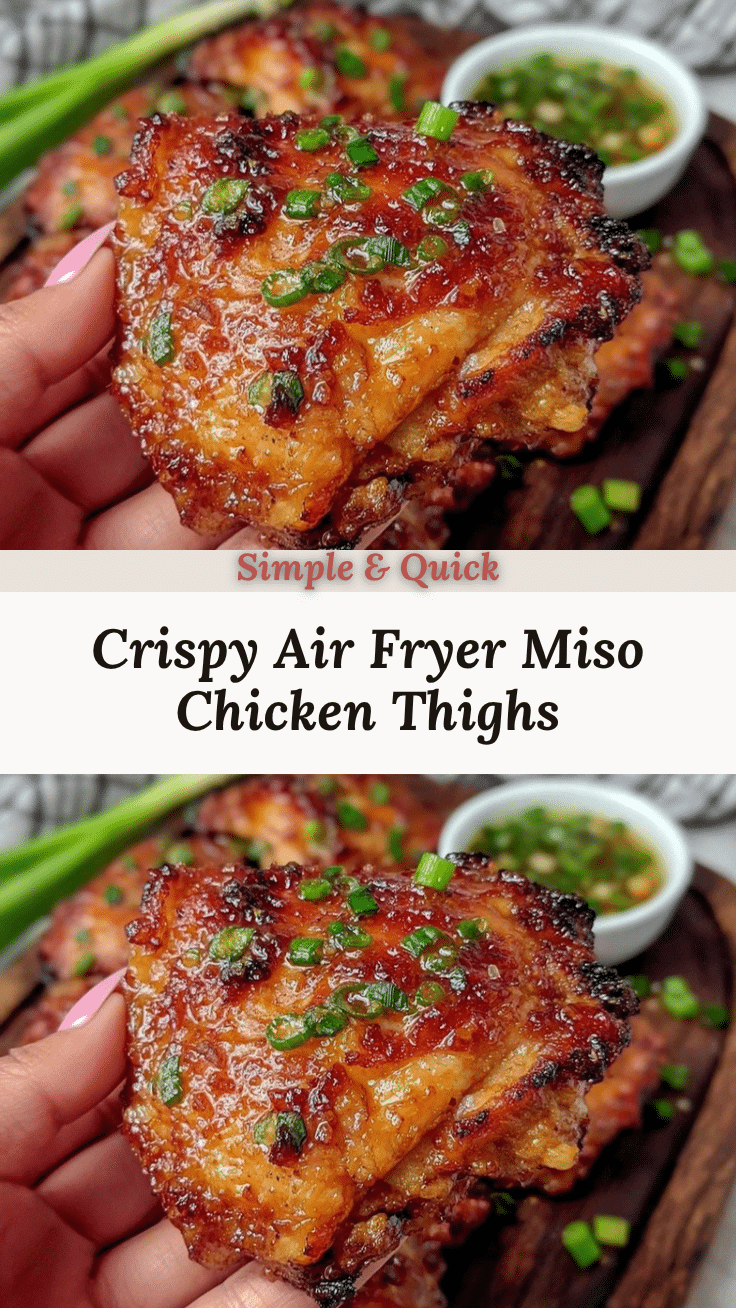 crispy air fryer miso chicken thighs recipe